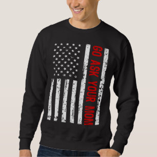 Pride USA Flag & Father's Day Dad Grandpa Family M Sweatshirt