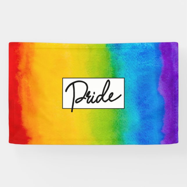 Pride Watercolor Style Banner (Horizontal)