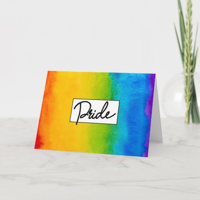 Pride Watercolor Style Card (Front)
