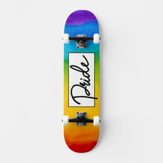 Pride Watercolor Style Skateboard (Front)