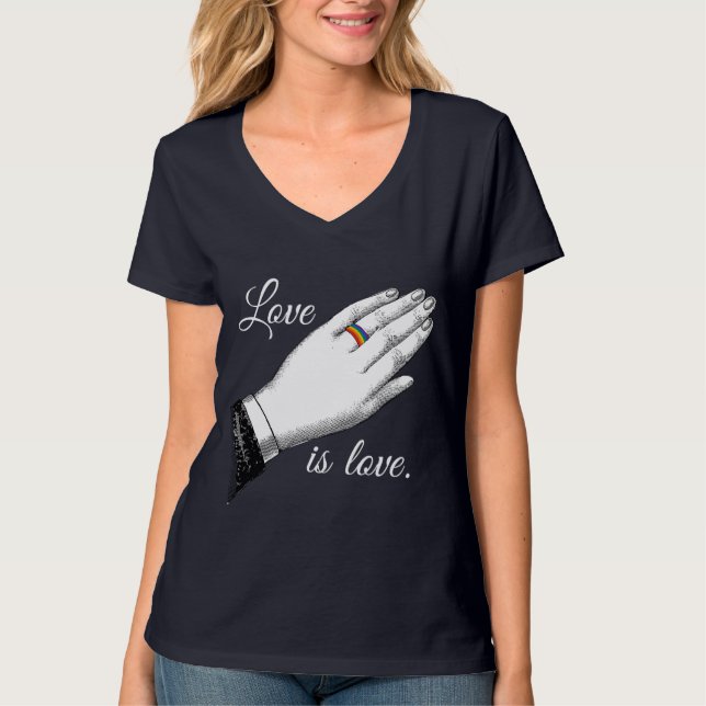 PRIDE WEDDING RING LOVE T-Shirt (Front)
