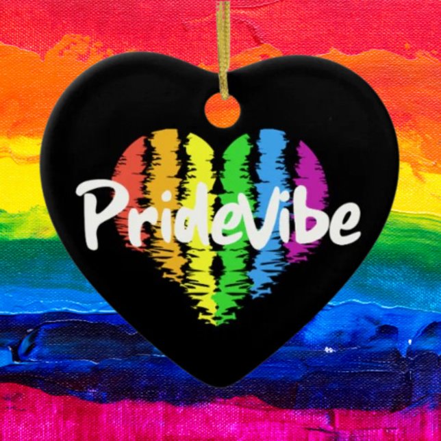 PrideVibe Rainbow Heart: Timeless Pride Ceramic Tree Decoration (Creator Uploaded)