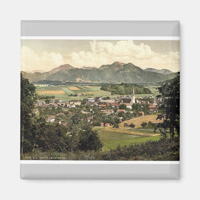 Prien on Chiemsee, Upper Bavaria, Germany rare Pho Magnet (Front)