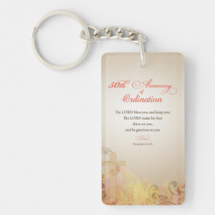 Priest, 50th Anniversary of Ordination Blessing Key Ring
