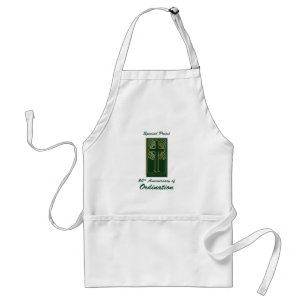 Priest 50th Anniversary of Ordination Leather Look Standard Apron