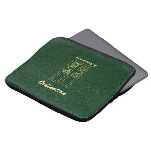 Priest Anniversary of Ordination Leather Look Laptop Sleeve
