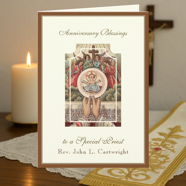 Priest Anniversary Ordination Traditional Catholic Card (Creator Uploaded)