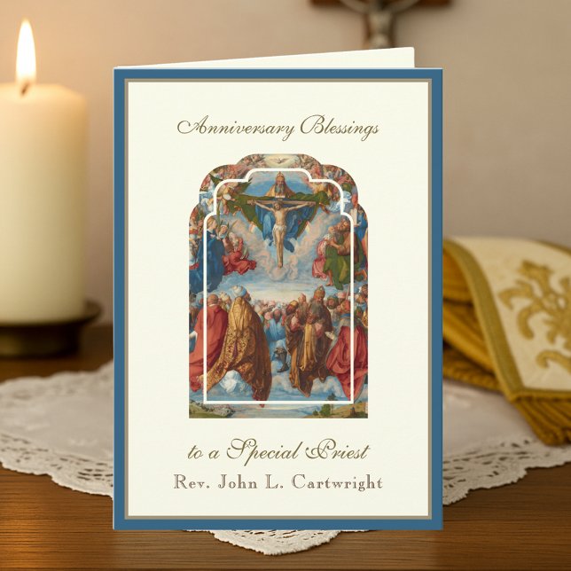 Priest Anniversary Ordination Traditional Catholic Card (Creator Uploaded)