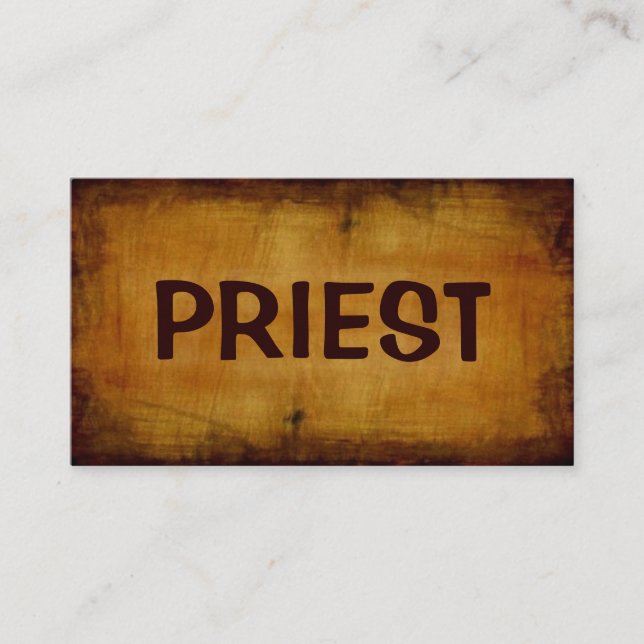 Priest Antique Business Card (Front)