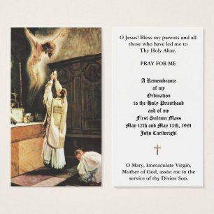 PRIEST AT THE ALTAR ORDINATION HOLY CARDS