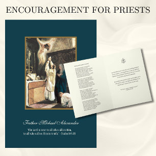 Priest Catholic Mass Blessed Mary Altar Card