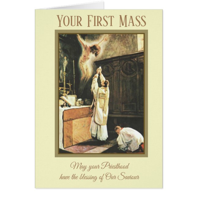 Priest celebrates his first Mass (Front)