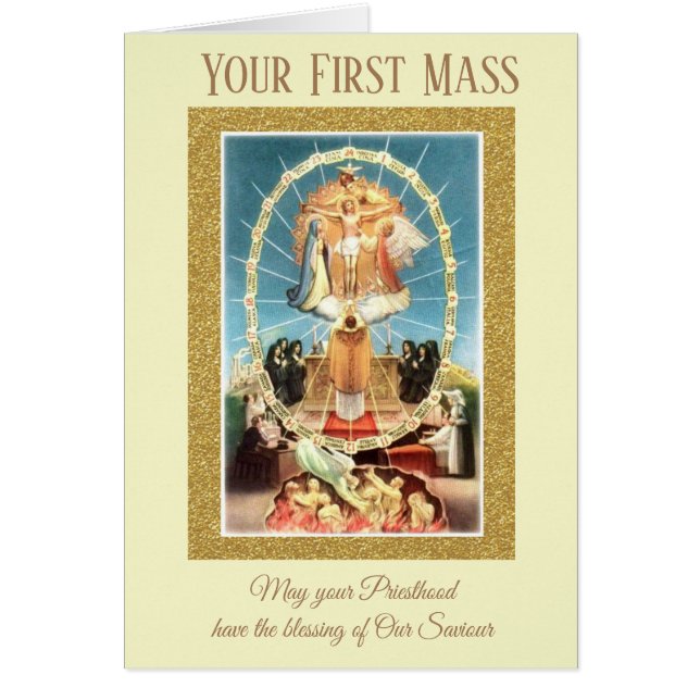 Priest celebrates his first Mass (Front)