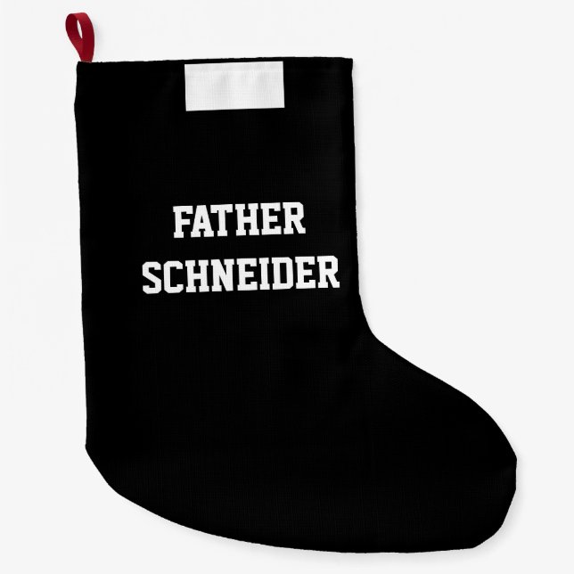 Priest Clergy Deacon Catholic Religious Large Christmas Stocking (Front)