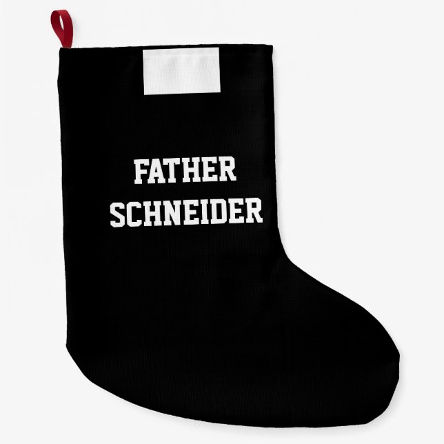 Priest Clergy Deacon Catholic Religious Large Christmas Stocking (Front)