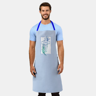 Priest Cross Flowers Personalised Apron