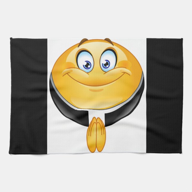 priest emoji tea towel (Horizontal)