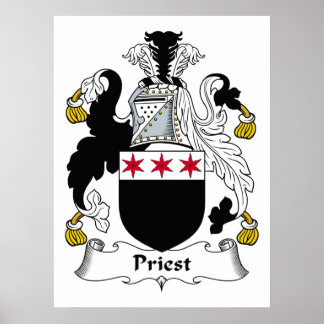 Priest Family Crest Poster