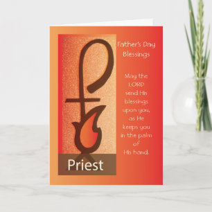Priest Father’s Day, Shepherd Staff and Flame Card