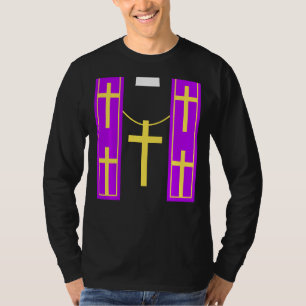 Priest Halloween Carnival Costume Outfit Church Pa T-Shirt