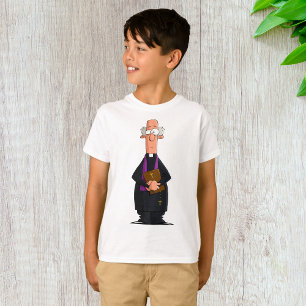 Priest Holding Bible IFunny Clergy Character T-Shirt