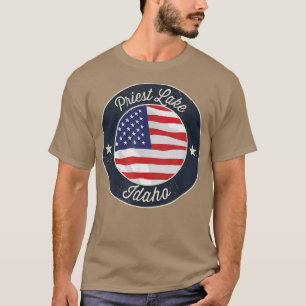 Priest Lake - Patriotic Idaho Souvenir T-Shirt