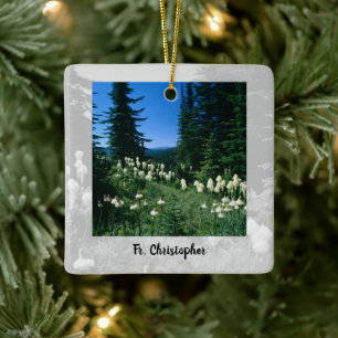 Priest Landscape Personalised Ceramic Ornament