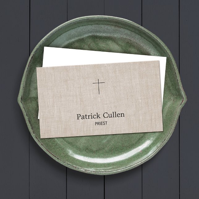 Priest or Pastor  Crucifix Business Card (Creator Uploaded)