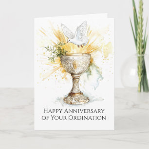 Priest Ordination Anniversary Blessings Chalice Card