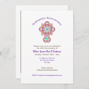 Priest Ordination Anniversary Celebrations Invitation