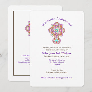 Priest Ordination Anniversary Celebrations Invitation