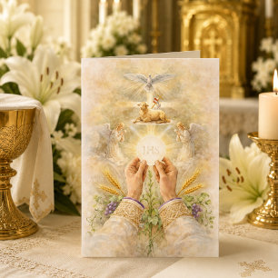 Priest Ordination Anniversary Eucharistic Card