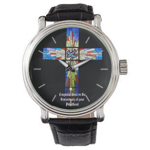 Priest Ordination Anniversary gift Cross Watch