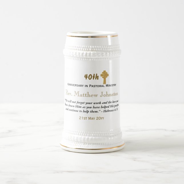 Priest Ordination Anniversary Gift Mug - personal (Center)