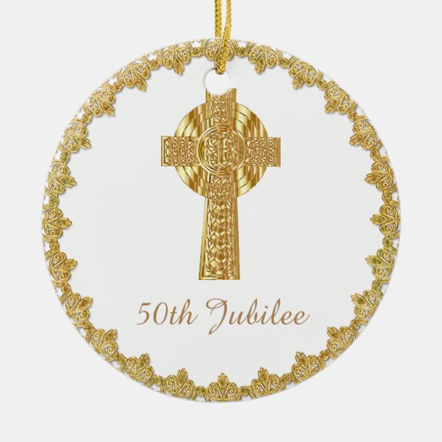 Priest Ordination Anniversary Retirement Birthday Ceramic Tree Decoration (Front)