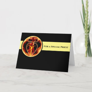 Priest Religious Catholic Crucifix Holy Trinity Thank You Card