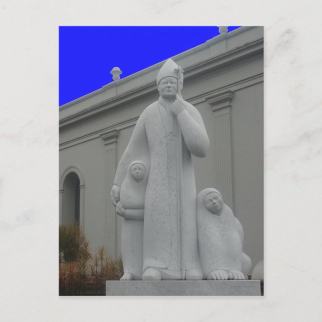 priest statue postcard (Front)