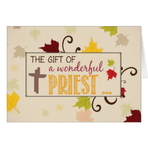Priest Thanksgiving Gift Fall Leaves