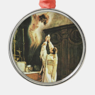 PRIEST TRADITIONAL CATHOLIC  MASS CHALICE HOST METAL TREE DECORATION