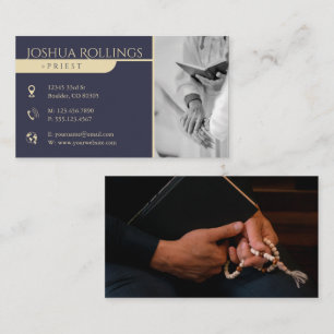 Priest    Your Photo Christian Business Card