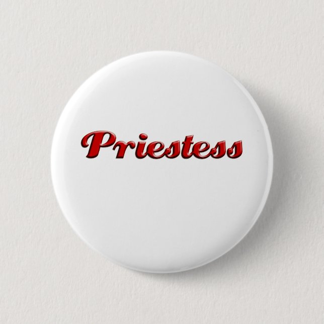 priestess 6 cm round badge (Front)