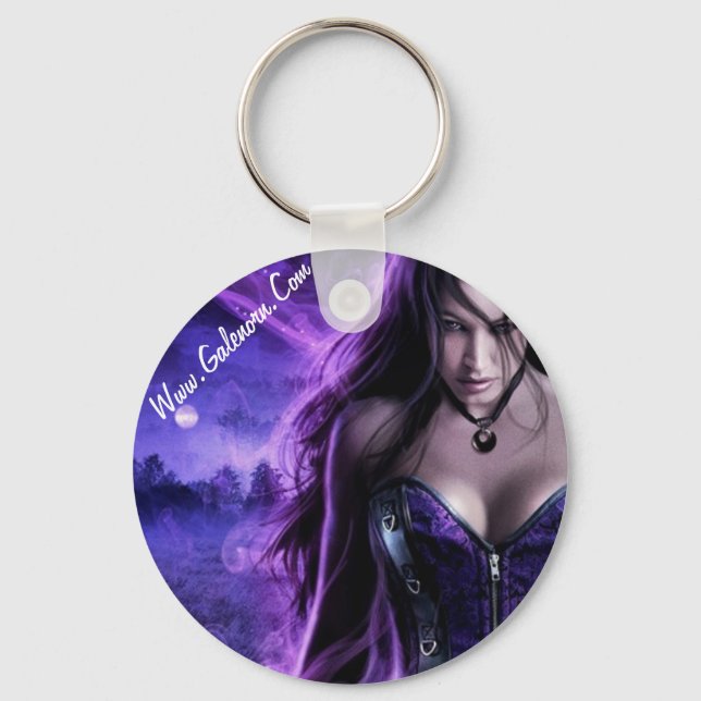Priestess Dreaming Round Keyring (Front)