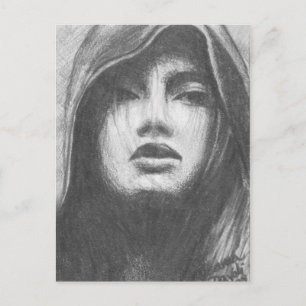 Priestess Postcard Goddess Postcard Gothic Art