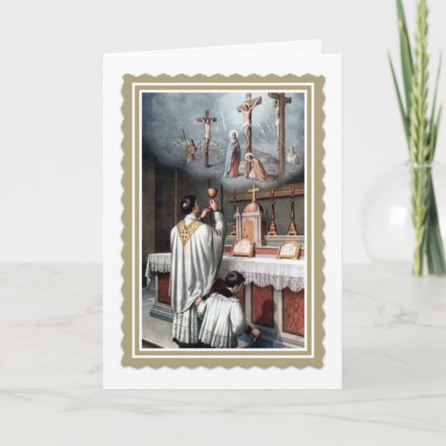 Priesthood Anniversary  Ordination Jesus Card (Front)