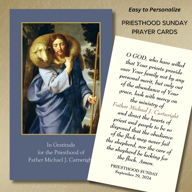 PRIESTHOOD SUNDAY PERSONALIZED PRAYER CARDS (Creator Uploaded)