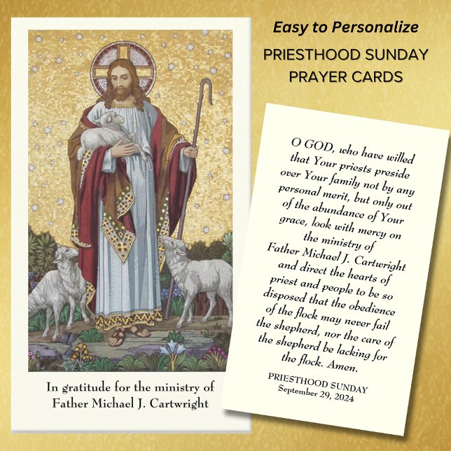 PRIESTHOOD SUNDAY PERSONALIZED PRAYER CARDS (Creator Uploaded)