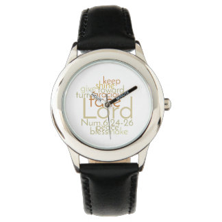 Priestly Blessing Men's Black Leather Watch