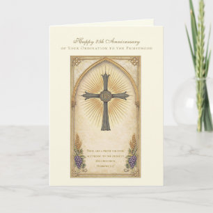 Priestly Ordination Anniversary Sacred IHS Design Card