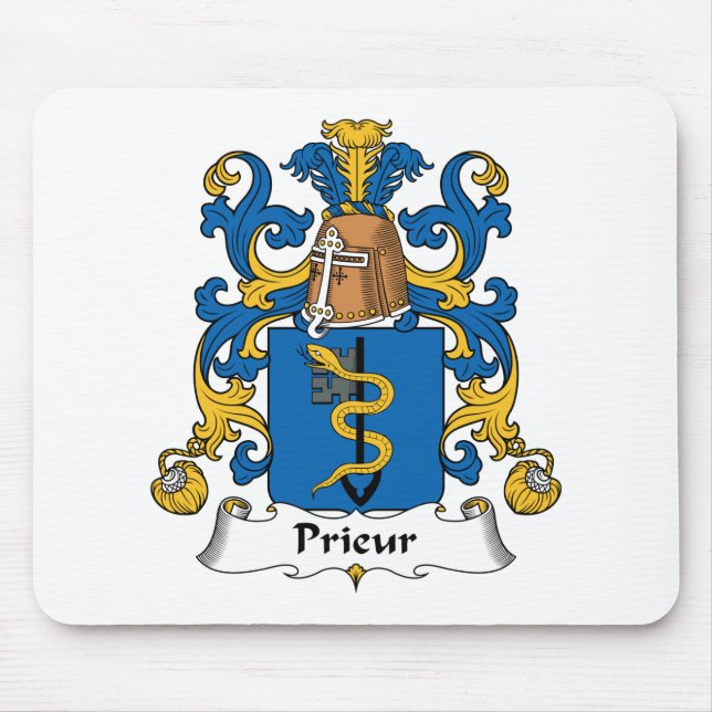 Prieur Family Crest Mouse Pad (Front)