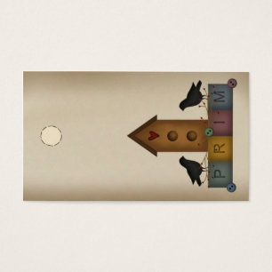 Prim Birdhouse Hang Tag